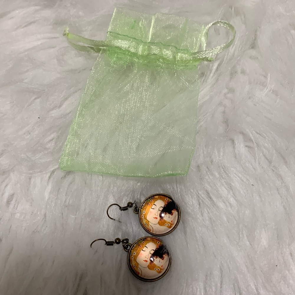 Gustav Klimt Mother and Child earrings